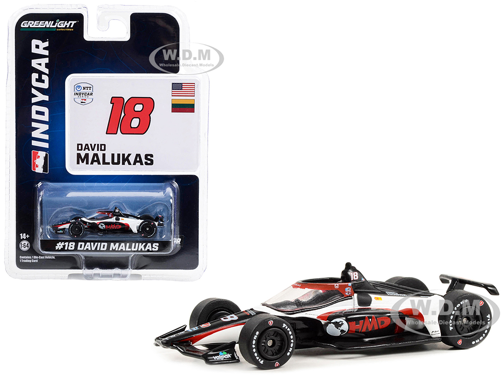 Dallara IndyCar 18 David Malukas "HMD Trucking" Dale Coyne Racing with HMD Motorsports "NTT IndyCar Series" (2023) 1/64 Diecast Model Car by Greenlig