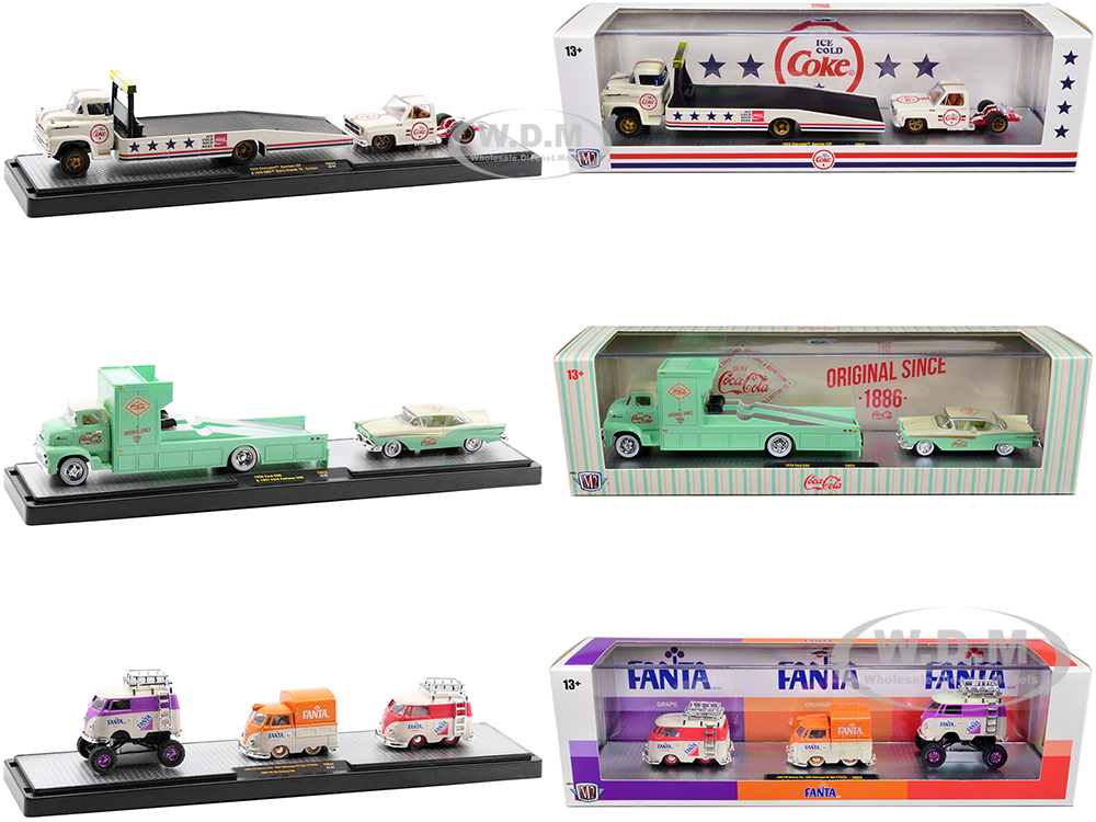 Auto Haulers "Soda" Set of 3 pieces Release 25 Limited Edition to 8400 pieces Worldwide 1/64 Diecast Models by M2 Machines