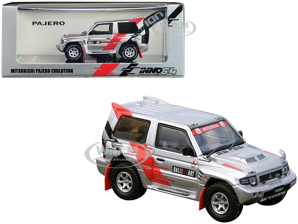 Mitsubishi Pajero Evolution RHD (Right Hand Drive) Silver Metallic with Graphics 