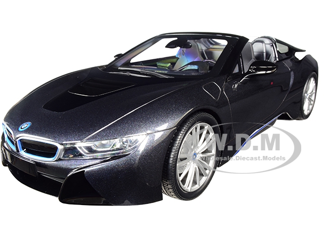 Image of 2018 BMW i8 Roadster Dark Gray Metallic Limited Edition to 504 pieces Worldwide 1/18 Diecast Model Car by Minichamps