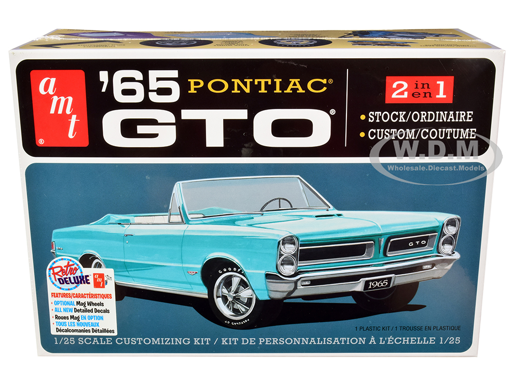 Skill 2 Model Kit 1965 Pontiac GTO 2-in-1 Kit 1/25 Scale Model by AMT