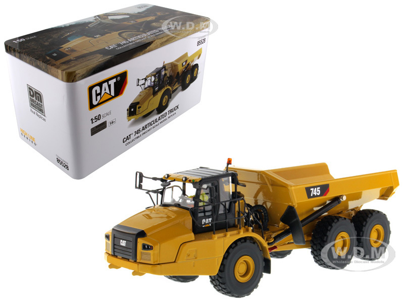 CAT Caterpillar 745 Articulated Dump Truck with Removable Operator "High Line" Series 1/50 Diecast Model by Diecast Masters