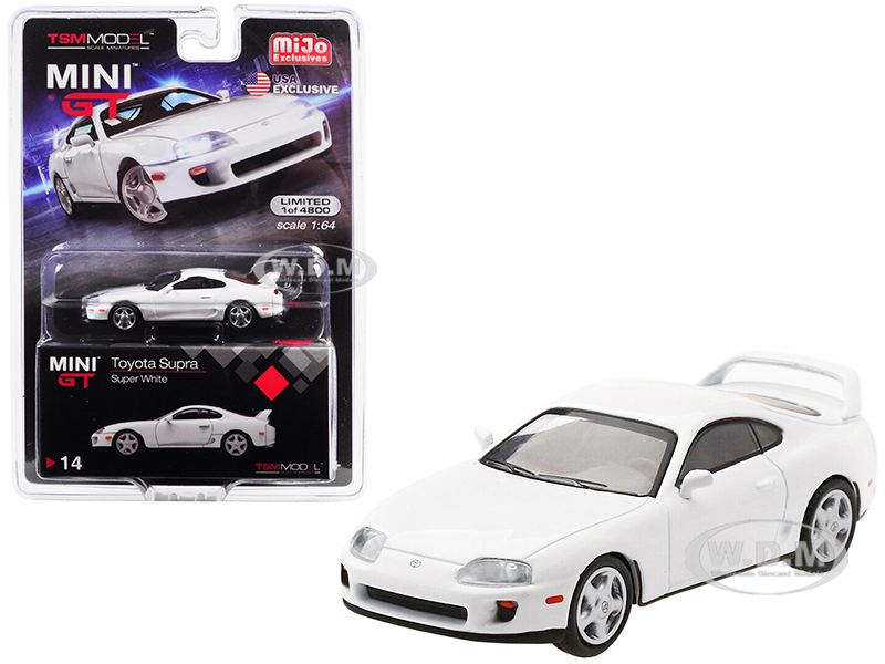 Toyota Supra (jza80) Lhd (left Hand Drive) Super White Limited Edition To 4800 Pieces Worldwide 1/64 Diecast Model Car By True Scale Miniatures