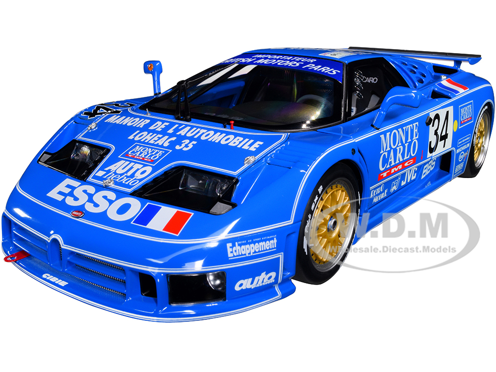 Bugatti EB110 34 Alain Cudini - Eric Helary - Jean-Christophe Boullion 24 Hours of Le Mans (1994) 1/18 Model Car by Autoart