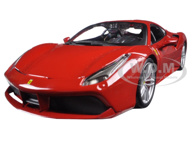 Image of Ferrari 488 GTB Red 1/24 Diecast Model Car by Bburago