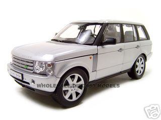 2003 Land Rover Range Rover Silver 1/18 Diecast Model Car By Welly
