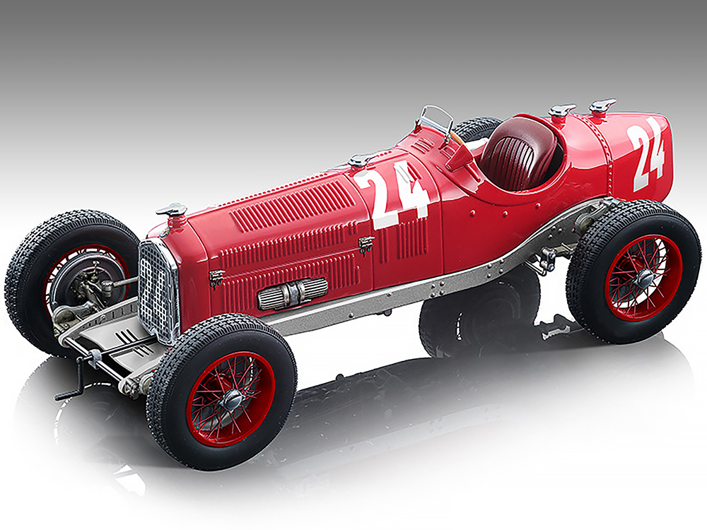 Alfa Romeo P3 Tipo B 24 Tazio Nuvolari 3rd Place Monza GP (1932) "Mythos Series" Limited Edition to 170 pieces Worldwide 1/18 Model Car by Tecnomodel