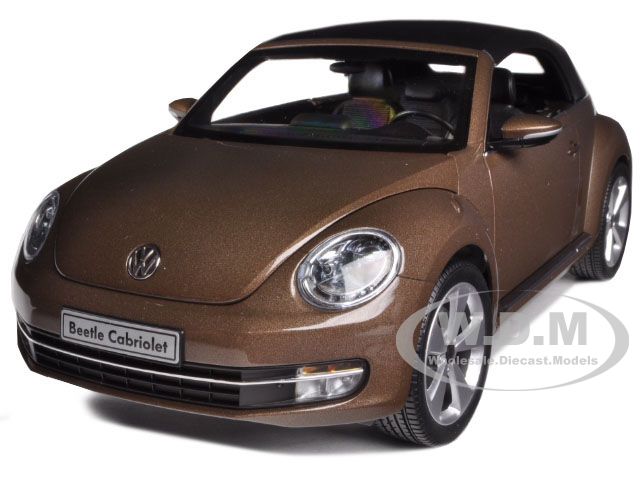 Volkswagen New Beetle Convertible Toffee Brown Metallic 1/18 Diecast Car Model By Kyosho