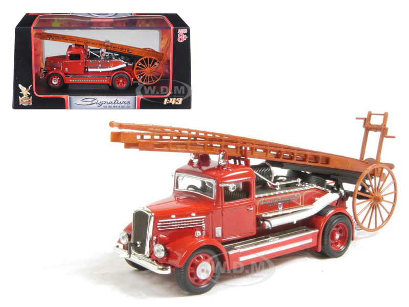 1938 Dennis Light Four Fire Engine Red 1/43 Diecast Car Model By Road Signature
