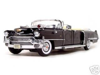 1956 Cadillac Series 62 Parade Limousine Black With Flags 1/24 Diecast Model Car By Road Signature