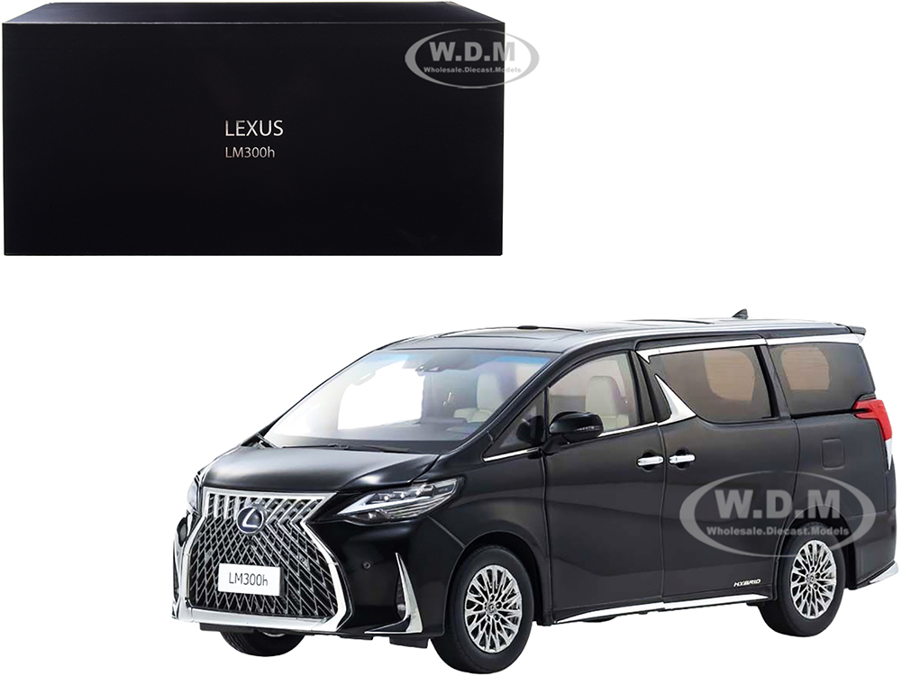 Lexus LM300h Hybrid Van With Sunroof Black 1/18 Diecast Model Car By Kyosho