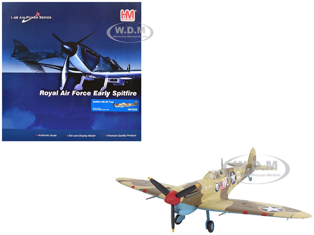 Supermarine Spitfire Mk.Vb Trop Fighter Aircraft "ER570 4th Fighter Squadron 52nd Fighter Group" (1943) Mediterranean Allied Coastal Air Force "Air P