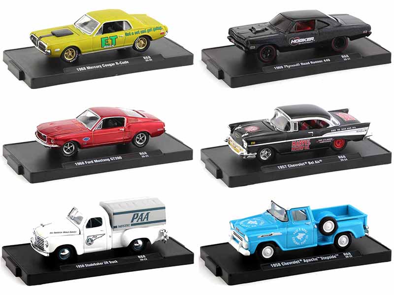 "Drivers" Set of 6 pieces in Blister Packs Release 68 Limited Edition to 6750 pieces Worldwide 1/64 Diecast Model Cars by M2 Machines