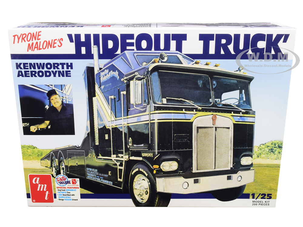 Skill 3 Model Kit Tyrone Malones Kenworth Aerodyne Hideout Truck 1/25 Scale Model by AMT