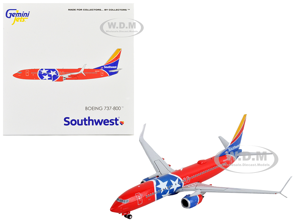 Boeing 737-800 Commercial Aircraft Southwest Airlines - Tennessee One Tennessee Flag Livery 1/400 Diecast Model Airplane by GeminiJets