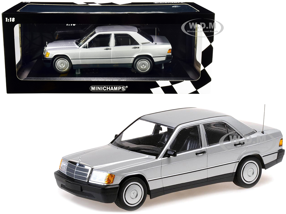 1982 Mercedes Benz 190E (W201) Silver Metallic Limited Edition to 504 pieces Worldwide 1/18 Diecast Model Car by Minichamps