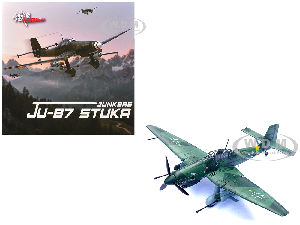 Junkers Ju 87G2 Stuka Bomber Aircraft "10.(Pz)/SG 2 Immelmann T6BB Oberst Hans-Ulrich Rudel Romania" (1944) German Luftwaffe "Wing" Series 1/72 Dieca