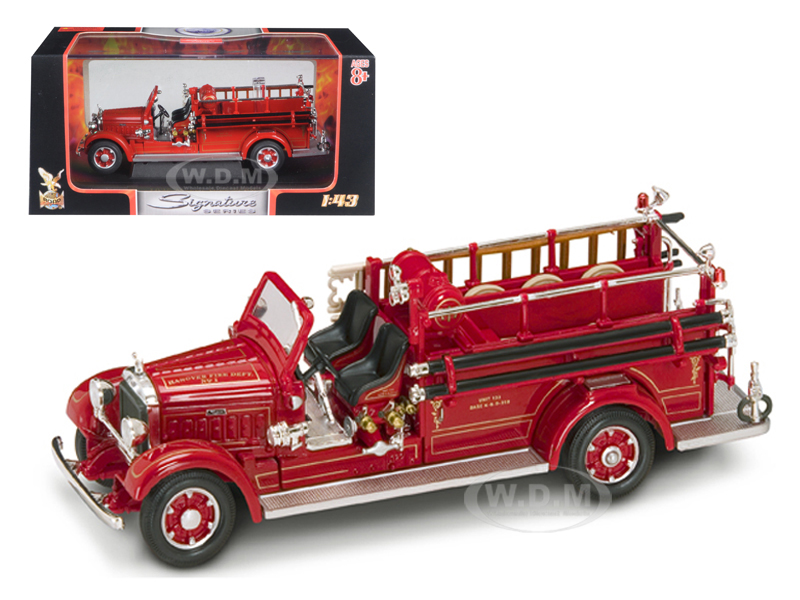 1935 Mack Type 75BX Fire Engine Red 1/43 Diecast Model Car by Road Signature