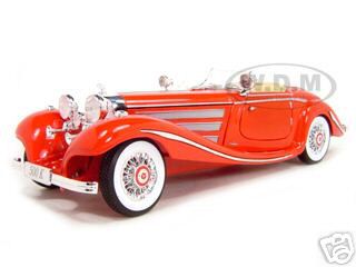 1936 Mercedes 500K Special Roadster Red 1/18 Diecast Model Car by Maisto