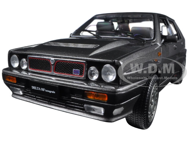 Image of 1989 Lancia Delta HF Integrale 16V Grey/Grigio Quarts 1/18 Diecast Model Car by Sunstar