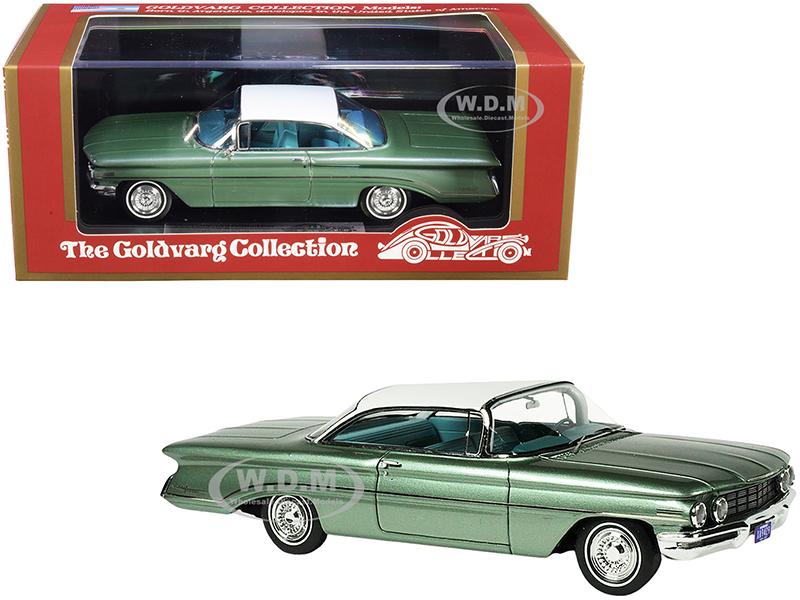 Image of 1960 Oldsmobile Fern Green Mist Metallic with White Top Limited Edition to 220 pieces Worldwide 1/43 Model Car by Goldvarg Collection