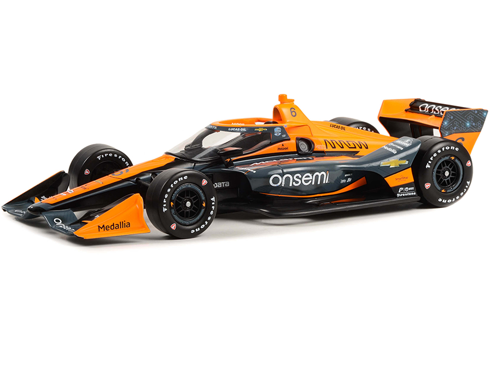 Dallara IndyCar #6 Felix Rosenqvist / Arrow McLaren Onsemi (Road Course Configuration) NTT IndyCar Series 1/18 Diecast Model Car by Greenlight