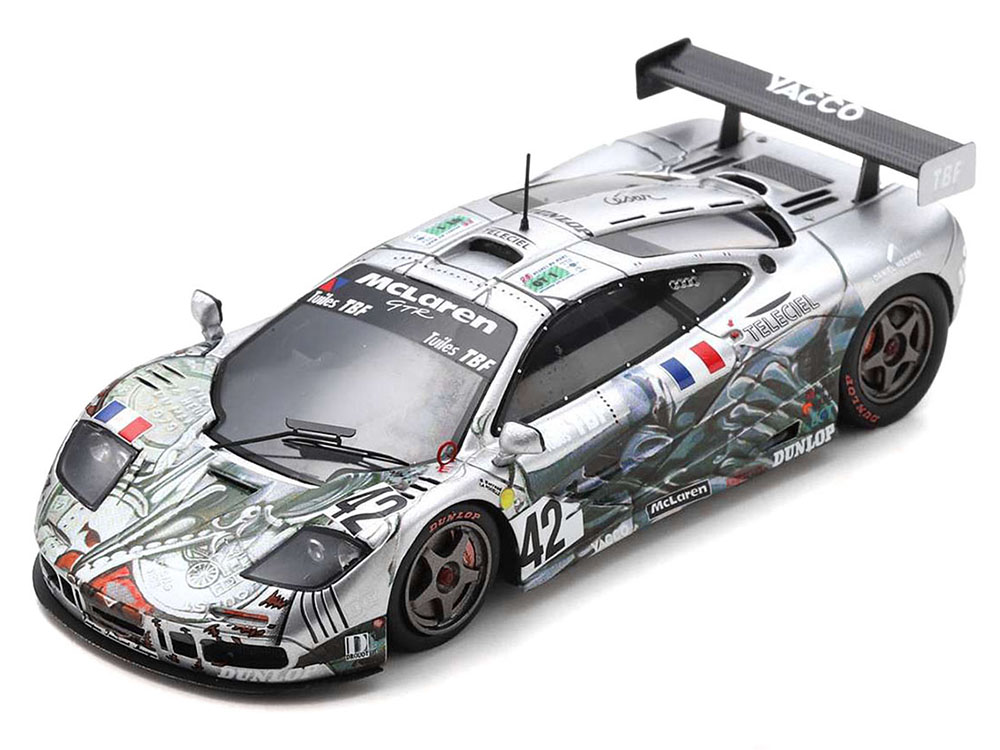 McLaren F1 GTR 42 Jean-Luc Maury-Laribiere - Marc Sourd - Herve Poulain "BBA Competition" "24 Hours of Le Mans" (1995) with Acrylic Display Case 1/18
