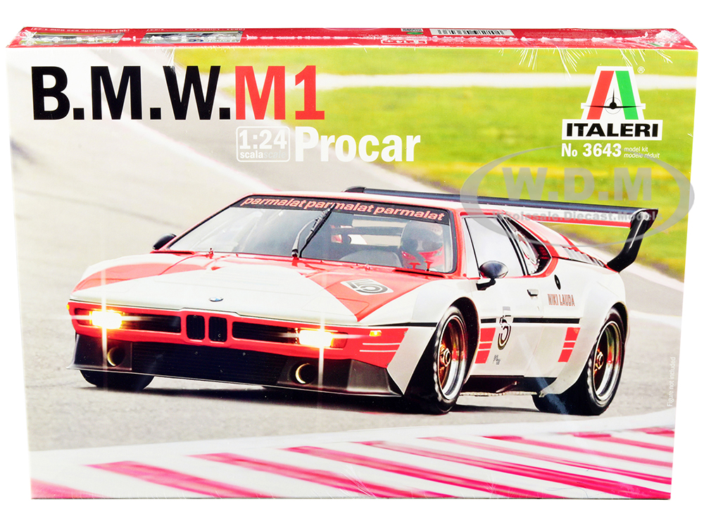 Skill 3 Model Kit BMW M1 Procar 5 Niki Lauda 1/24 Scale Model by Italeri