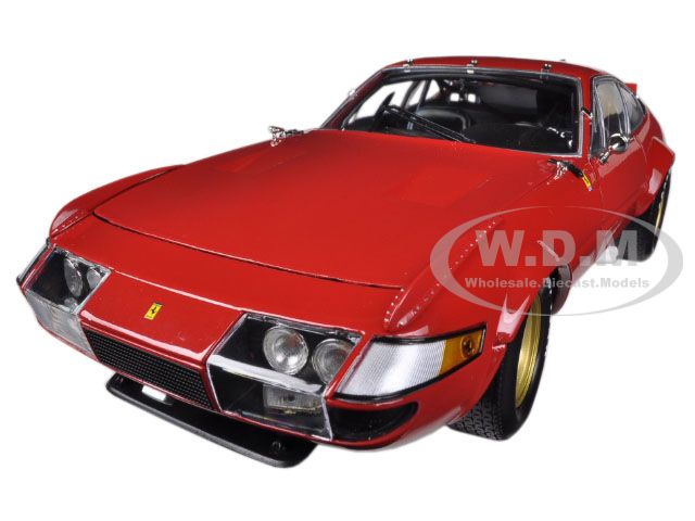 Image of 1977 Ferrari 365 GTB/4 Daytona Red High End Version 1/18 Diecast Car Model by Kyosho