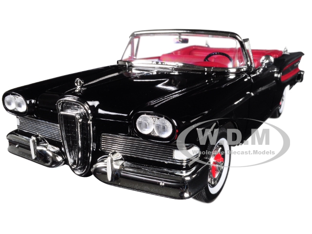 Image of 1958 Edsel Citation Convertible Black 1/18 Diecast Model Car by Road Signature