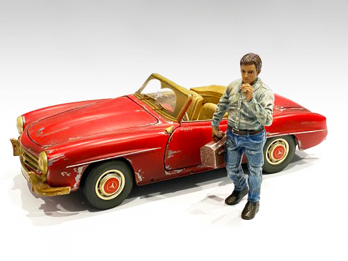 Auto Mechanic Chain Smoker Larry Figurine for 1/18 Scale Models by American Diorama