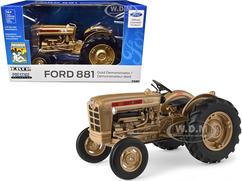 Image of Ford 881 Gold Demonstrator Tractor "Prestige Collection" 1/16 Diecast Model by ERTL TOMY