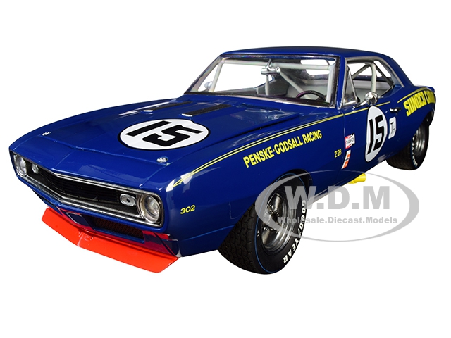 1967 Chevrolet Camaro Z/28 15 Mark Donohue "sunoco" Penske-godsall Racing Limited Edition To 900 Pieces Worldwide 1/18 Diecast Model Car By Gmp