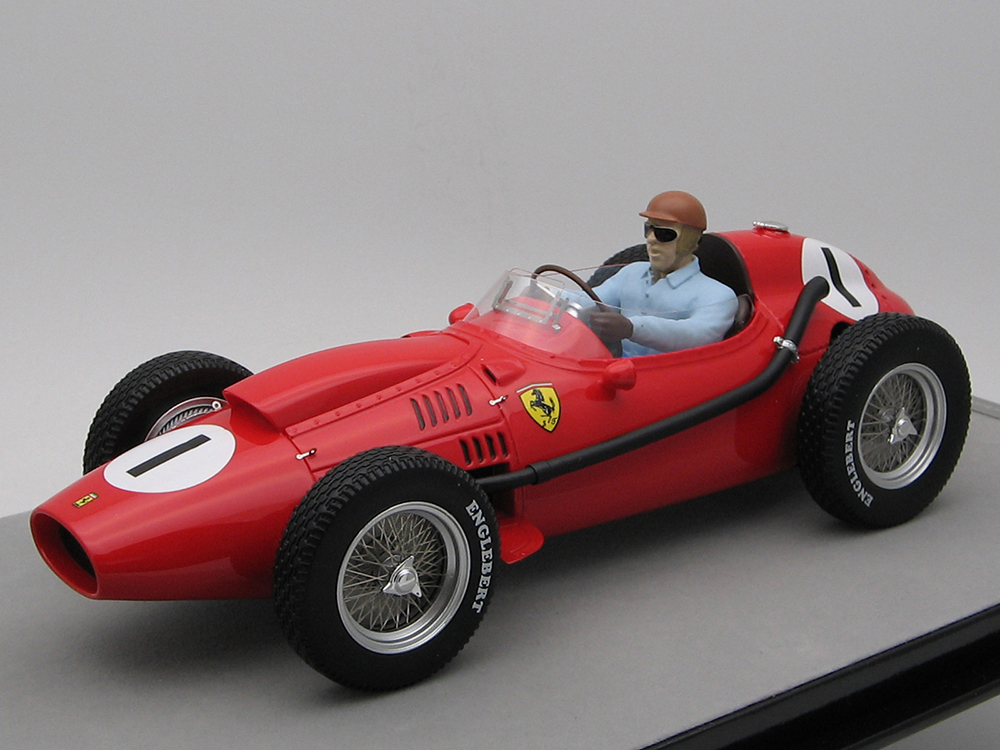 Ferrari Dino 246 #1 Peter Collins Winner Formula One F1 England GP (1958) with Driver Figure Mythos Series Limited Edition to 75 pieces Worldwide 1/18 Model Car by Tecnomodel