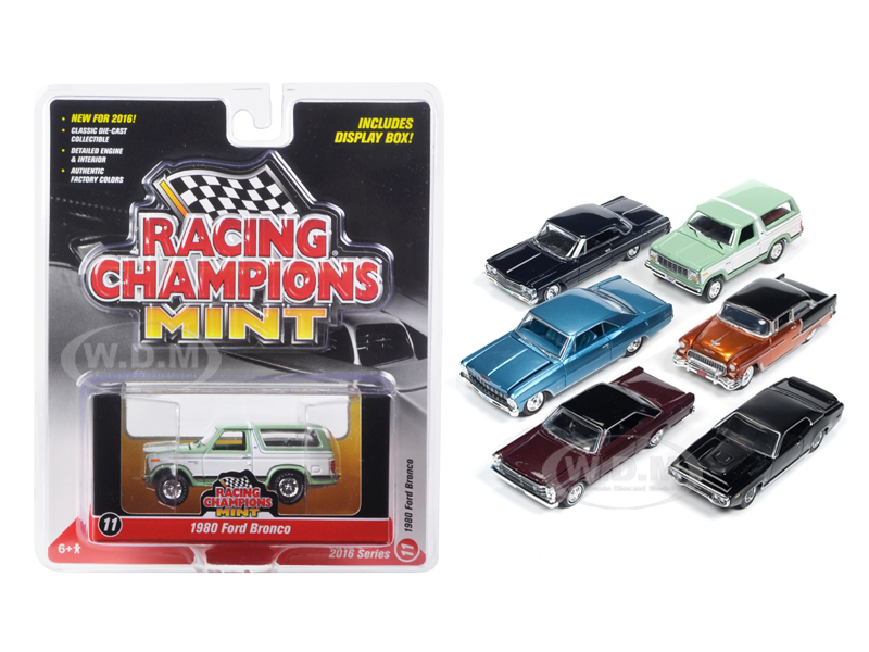 Image of Mint Release 2 Set D Set of 6 cars 1/64 Diecast Model Cars by Racing Champions