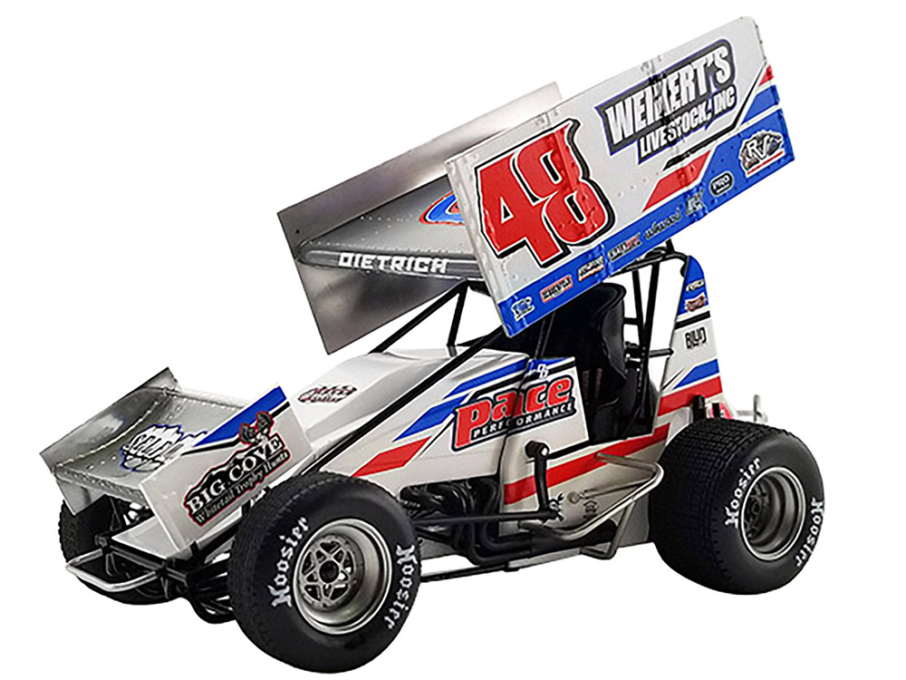 Winged Sprint Car 48 Danny Dietrich "Weikerts Livestock" Gary Kauffman Racing "World of Outlaws" (2022) 1/18 Diecast Model Car by ACME