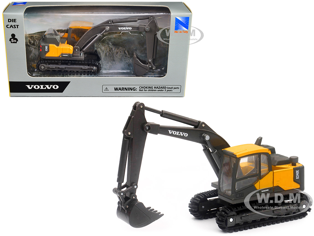 Volvo EC140E Track-Type Excavator Yellow Diecast Model by New Ray