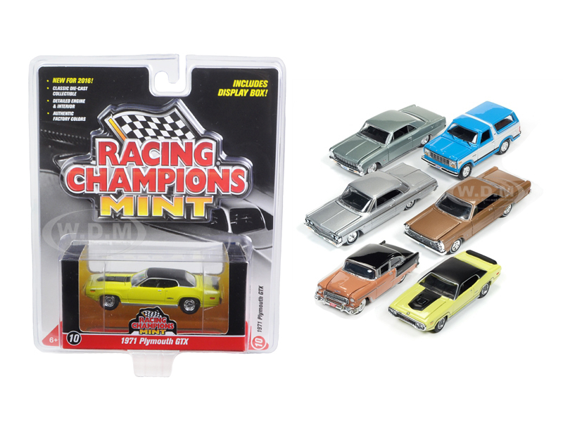 Image of Mint Release 2 Set B Set of 6 cars 1/64 Diecast Model Cars by Racing Champions
