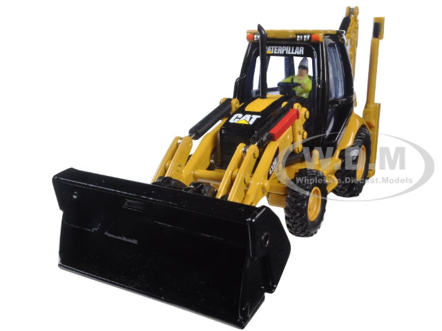 Image of CAT Caterpillar 432E Side Shift Backhoe Loader with Operator "Core Classics Series" 1/50 Diecast Model by Diecast Masters