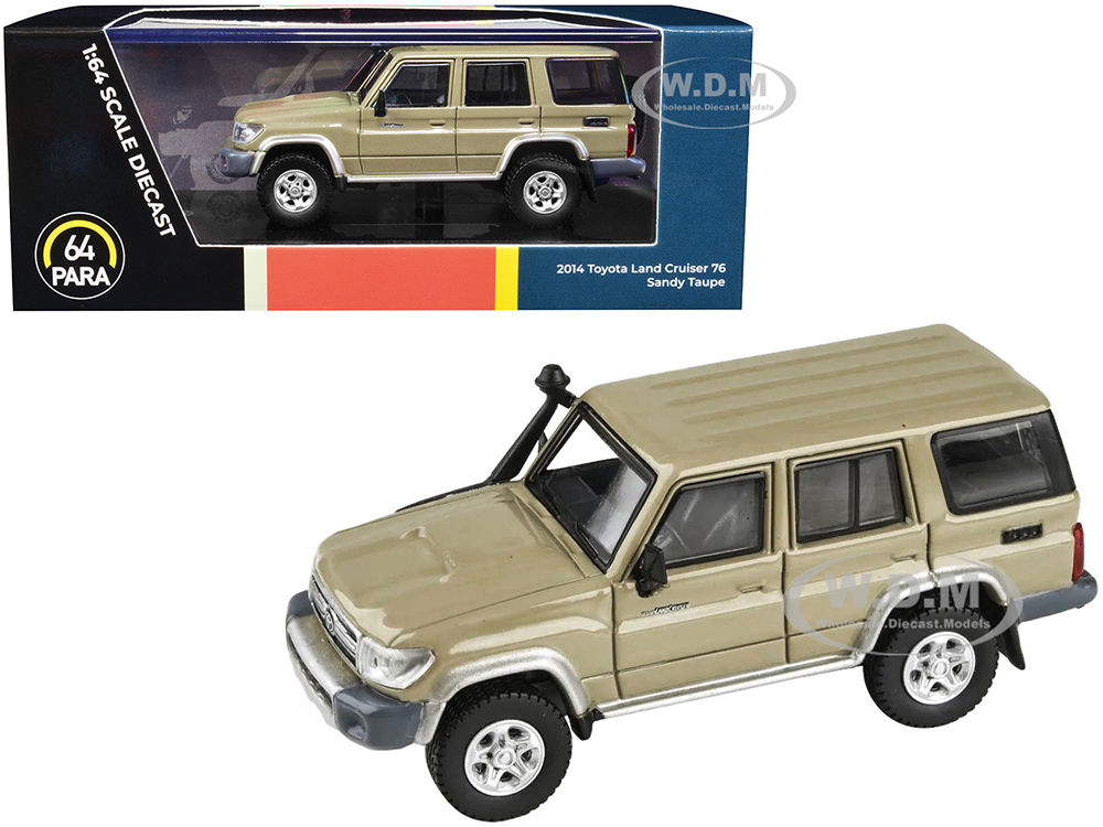 2014 Toyota Land Cruiser 76 Sandy Taupe Tan 1/64 Diecast Model Car by Paragon Models