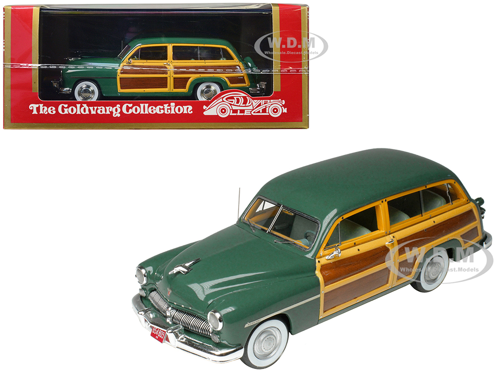 1949 Mercury Woodie Meadow Green with Yellow and Woodgrain Sides and Green Interior Limited Edition to 200 pieces Worldwide 1/43 Model Car by Goldvarg Collection