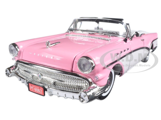 1957 Buick Roadmaster Pink 1/18 Diecast Model Car By Motormax