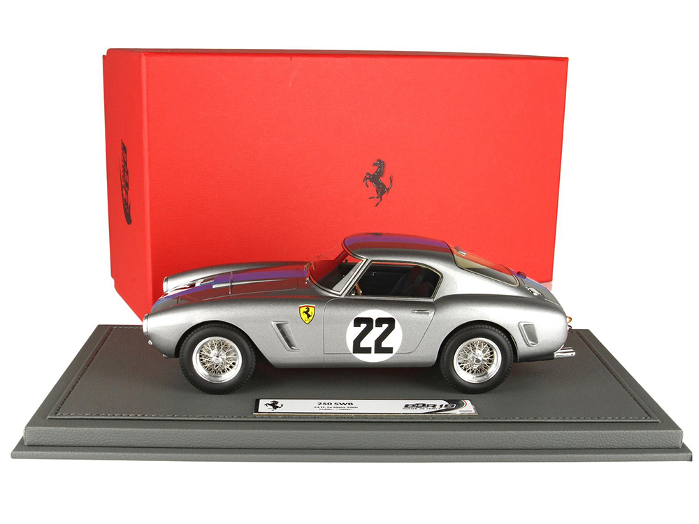 Ferrari 250 SWB #22 Elde - Pierre Noblet 24 Hours of Le Mans (1960) with DISPLAY CASE Limited Edition to 96 pieces Worldwide 1/18 Model Car by BBR