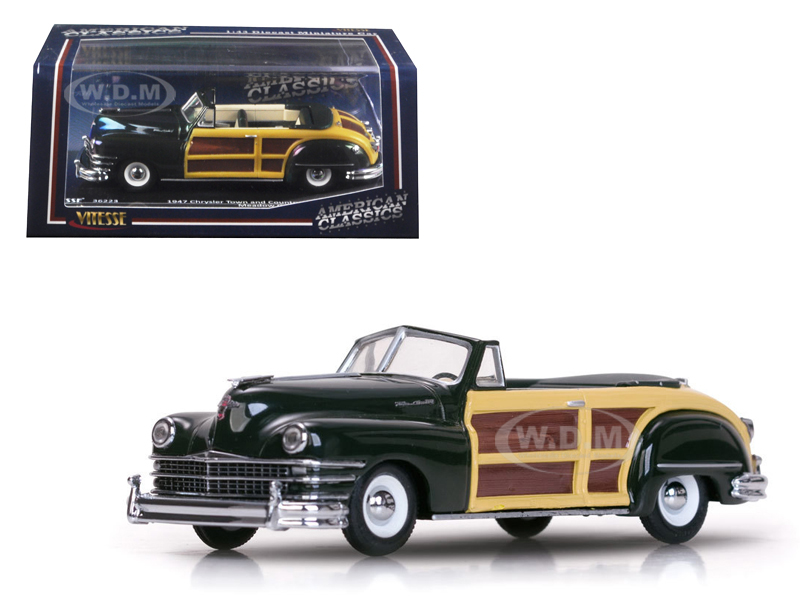 Image of 1947 Chrysler Town and Country Meadow Green 1/43 Diecast Model Car by Vitesse