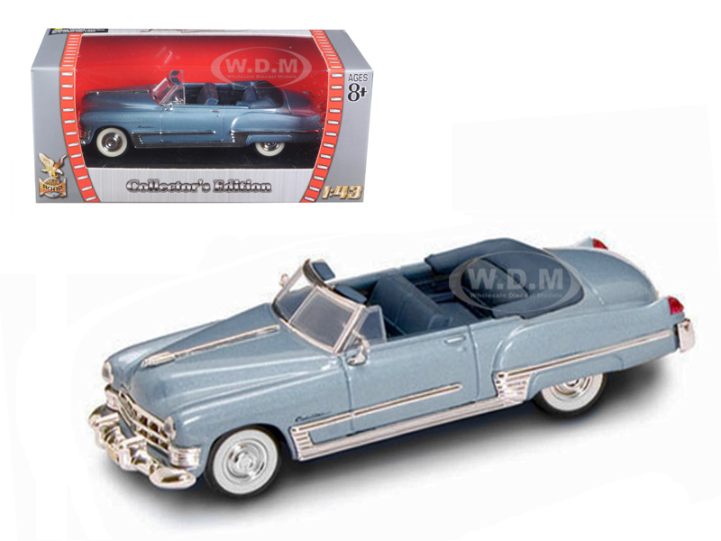 1949 Cadillac Coupe De Ville Metallic Blue 1/43 Diecast Car by Road Signature