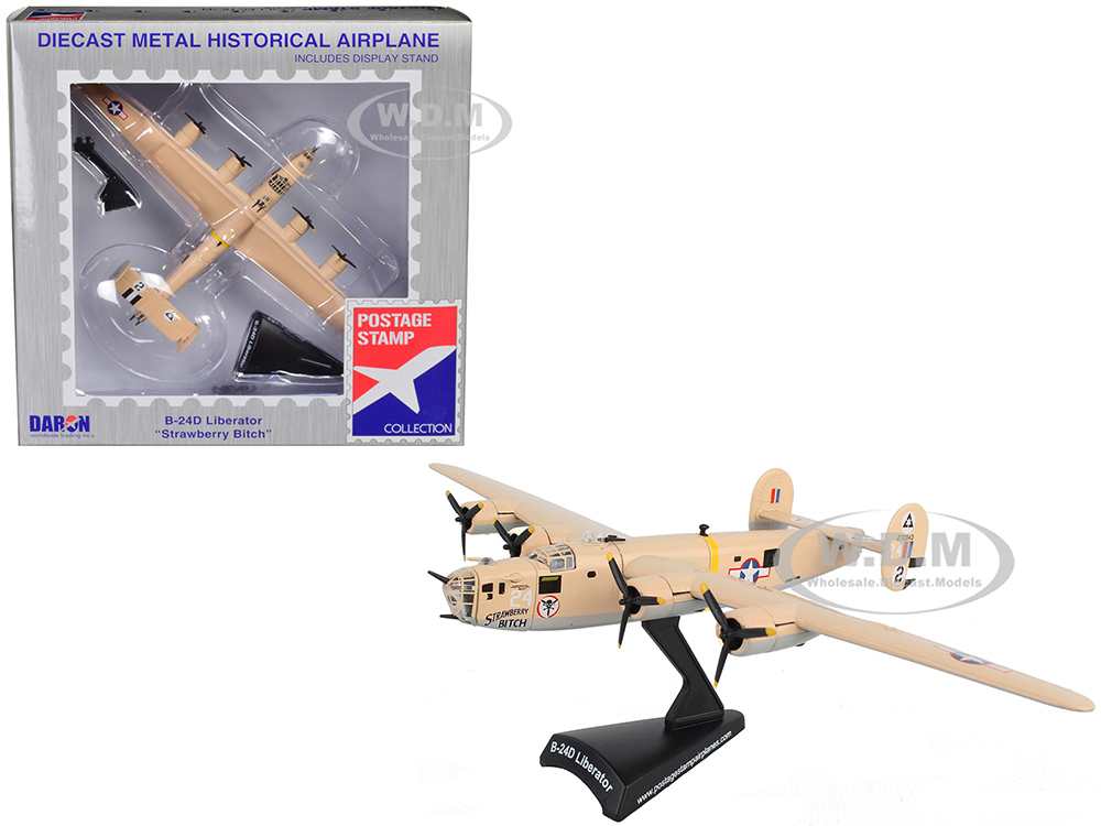 Consolidated B-24D Liberator Bomber Aircraft "Strawberry Bitch 376th Heavy Bombardment North Africa" United States Army Air Forces 1/163 Diecast Mode
