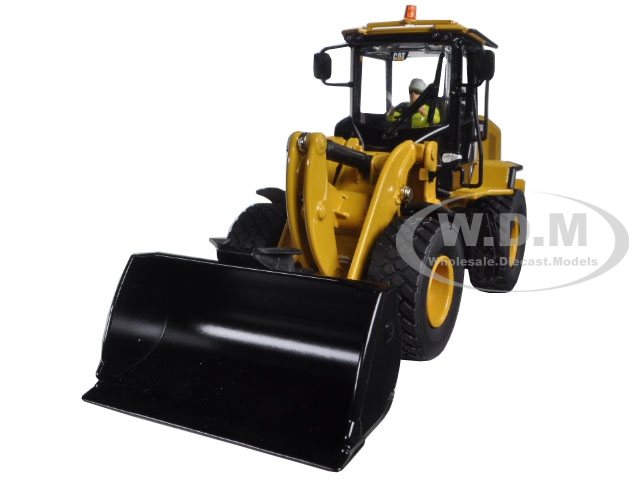 Image of CAT Caterpillar 938K Wheel Loader with Interchangeable Work Tools Bucket and Fork with Operator "High Line Series" 1/50 Diecast Model by Diecast Mast
