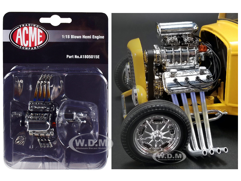 Engine And Transmission Blown Hemi Replica From "1932 Ford 3 Window" 1/18 Model By Acme