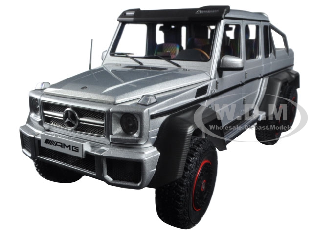 Mercedes G63 AMG 6X6 Silver 1/18 Model Car by Autoart