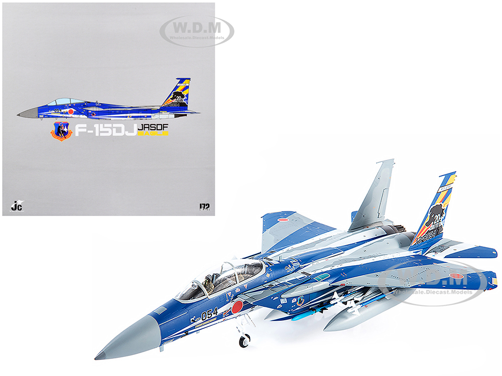 F-15DJ JASDF (Japan Air Self-Defense Force) Eagle Fighter Aircraft 23rd Fighter Training Group 20th Anniversary with Display Stand Limited Edition to 600 pieces Worldwide 1/72 Diecast Model by JC Wings